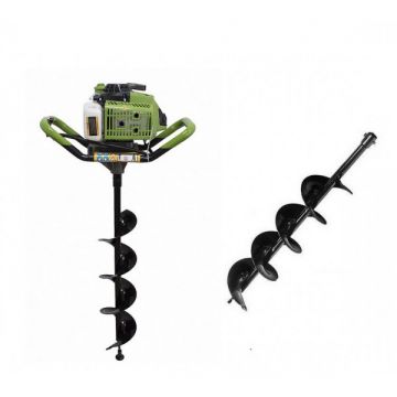 Motoburghiu - Foreza Pamant - Procraft GD68 - Putere 3 CP + 2 burghie 100mm, 200 mm
