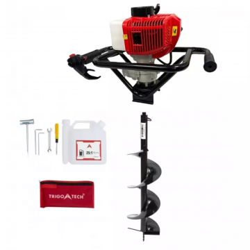 Motoburghiu - Foreza Pamant - BRILLO F4200 - Putere 5.7 CP, 8000 RPM, 52CC + 1 burghiu 300 mm