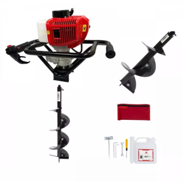 Motoburghiu - Foreza Pamant - BRILLO F4200 - Putere 5.7 CP, 8000 RPM, 52CC + 2 burghie 200 si 300 mm