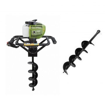 Motoburghiu - Foreza Pamant - Procraft GD62 - Putere 2.5 CP + 2 burghie 100, 200 mm