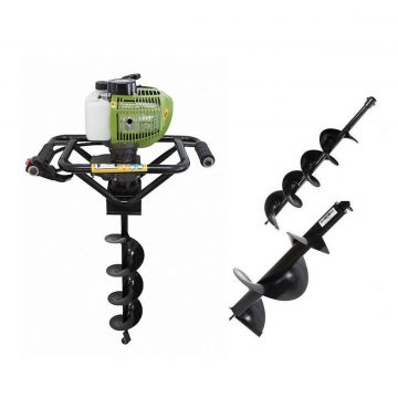 Motoburghiu - Foreza Pamant - Procraft GD62 - Putere 2.5 CP + 3 burghie 150, 200, 300 mm