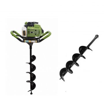 Motoburghiu - Foreza Pamant - Procraft GD68 - Putere 3 CP + 2 burghie 150mm, 200 mm