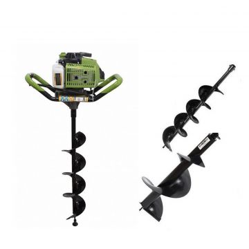 Motoburghiu - Foreza Pamant - Procraft GD68 - Putere 3 CP + 3 burghie 100, 150, 200 mm