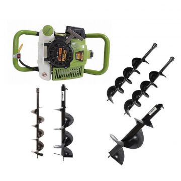 Motoburghiu - Foreza Pamant - Procraft GD68 - Putere 3 CP + 5 burghie 100, 150, 200, 250, 300 mm