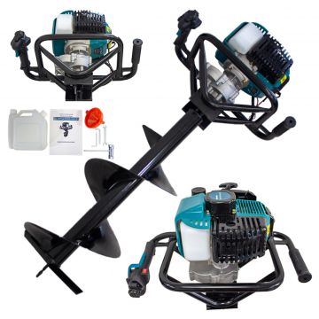 Motoburghiu Pamant - Kraissmann, Putere 5.8 CP, Model Nou + 1 burghiu 300mm