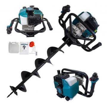 Motoburghiu Pamant - Kraissmann, Putere 5.8 CP, Model Nou + 1 x burghiu 100mm