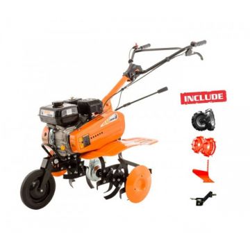 Motosapa Ruris DAC 7000 ACC 2 Bonus roti cauciuc + roti metalice 300 fara manicot + plug + adaptor plug