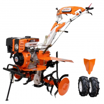 Motosapatoare RURIS 751KS Start,  9.5 CP,motor benzina, 270 CC, roti cauciuc 5.00-10, rarita, coarne ajustabile
