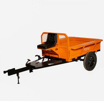 Remorca Motocultor,DeToolz, 600 kg , Extensie Laterala 180 mm, Lungime totala 2.90m, Scaun si Lada scule