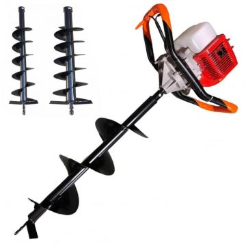 Motoburghiu, Foreza de Pamant si Gheata, CAMPION, 7CP, 2 Burghie incluse, 100mm, 200mm Motoburghiu, Foreza de Pamant si Gheata, CAMPION, 7CP, 2 Burghie incluse, 100mm, 200mm