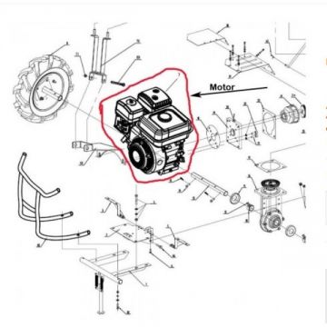 Motor motocultor Ruris 918K, 918 ACC, 818K, 18CP, motor 192F Motor motocultor Ruris 918K, 918 ACC, 818K, 18CP, motor 192F