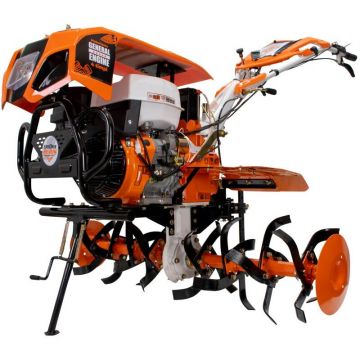 Ruris Motosapa Ruris 1300KS, 13 CP, roti cauciuc, plug reversibil,roti metalice, 750-1250 mm, Portocaliu-Negru